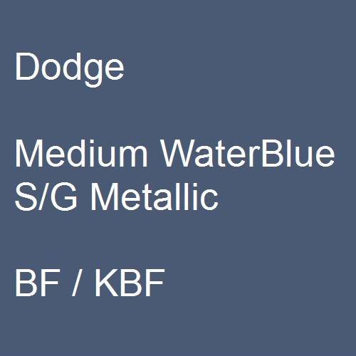 Dodge, Medium WaterBlue S/G Metallic, BF / KBF.